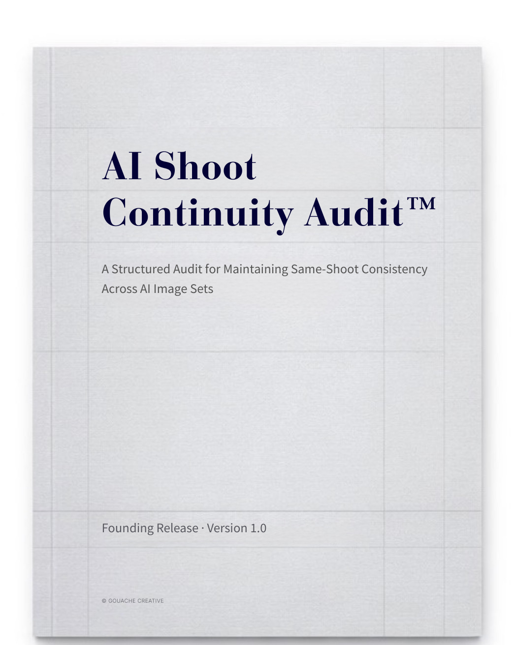 AI Shoot Continuity Audit structured audit tool for AI image continuity